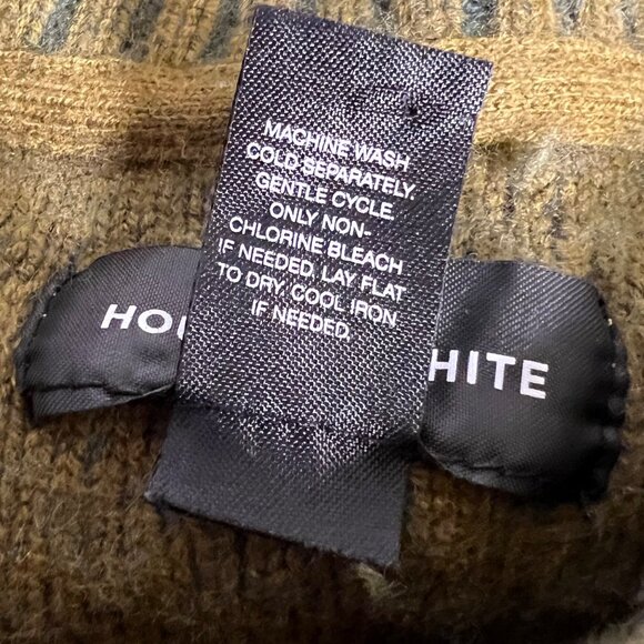 Green 3D Knit Sweater Academia Professor Teacher Indie Granola Men's Large - Picture 5 of 7